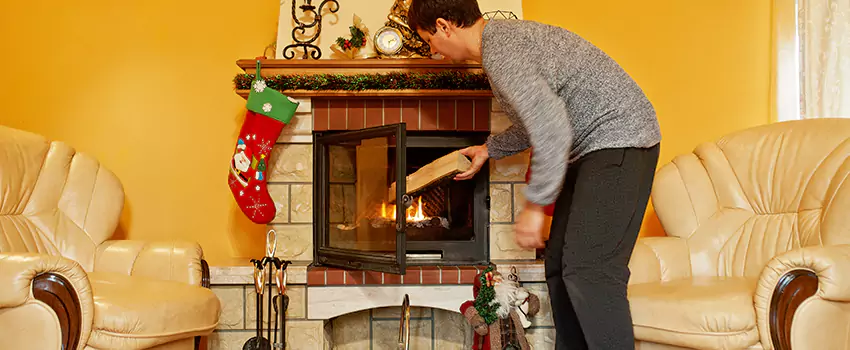 Rusted Metal Fireplace Restoration in Mount Pleasant, Michigan